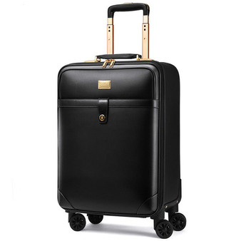 Luxury Travel Suitcase Rolling Spinner Luggage Women Trolley case 24inch Wheels Man 20inch Box PVC Vintage Cabin Travel BagTrunk