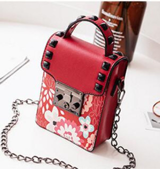 Women Chain Small Square Bag women Handbag Trend Printing Women Shoulder Messenger Bag Mobile Phone Leisure Women Bag  LL598