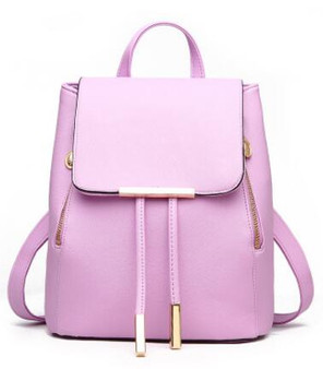 Women Backpack High Quality PU Leather School Bags For Teenagers Girls Leisure Backpacks Candy Color LL18