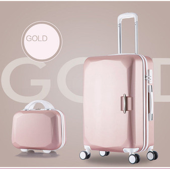 High Capacity Rolling Luggage Spinner Students Password Suitcase Wheels Carry-On Trolley Travel Bag