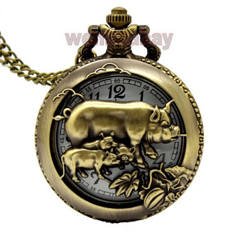 Bronze  Zodiac Pocket Watch