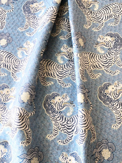 Tibet Woven Jacquard Upholstery Fabric by the yard / Chinoiserie Home Decor Fabric / Clarence House Upholstery Fabric