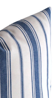 Ticking Pillow cover / Farmhouse Stripe Pillow / French Country Pillow / Blue Farm house Stripe Pillow Cover