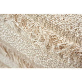 Pampas: Boho Woven Schumacher Fringed Pillow Cover