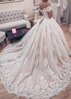 Lace Appliques Luxury Wedding Dresses Sweetheart Off The Shoulder