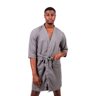 Men’s Cotton Waffle-Knit  Customized Robe