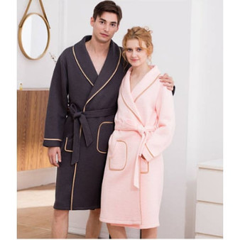 Collar His and Hers Personalized Matching Bathrobes for Couples Set
