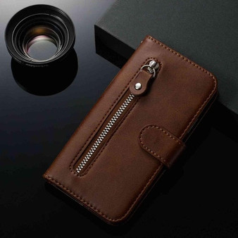 Zipper Leather Wallet Case For iPhone