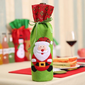 Santa Claus Snowman Wine Bottle Bags