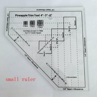 Pineapple Trim Tool Quilt Ruler