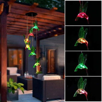 Solar LED Waterproof Hummingbird Wind Chime