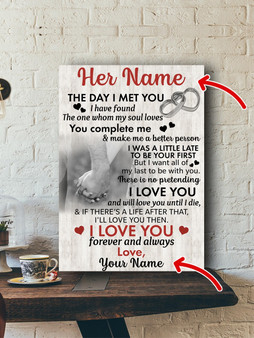 Personalized Customized Couple Love Valentine Meaningful Quote Vintage Gift Poster