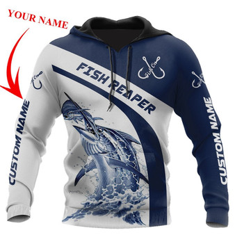 Personalized Customized Fishing Fish Reaper 3D Hoodie