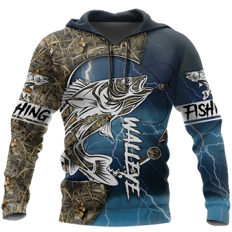 Personalized Customized Love Fishing Camoflage 3D Hoodie