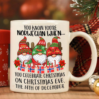 Norwegian Gnomes God Christmas Gift Mug