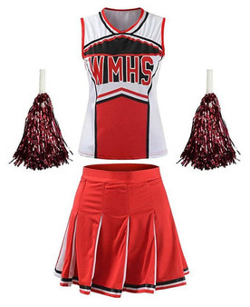 Direct Selling Sexy High School Cheerleading Costume Cheer Girls Cheerleader Uniform Party Outfit Tops with Skirt