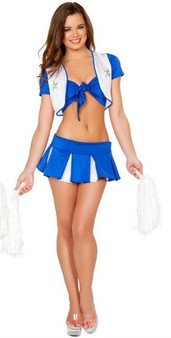 New Sexy High School Cheerleading Football Baby Cheerleader Costume Aerobics Clothing Uniforms Tops With Skirt