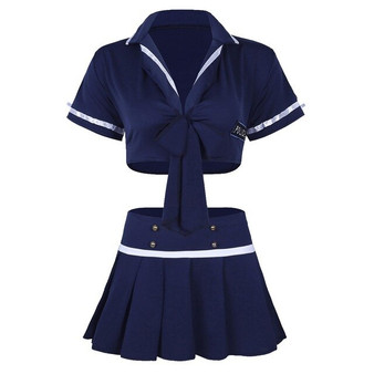 Sexy Policewoman Costume  with Pleated Mini Skirt