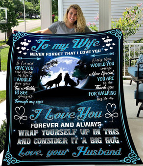 Wolf Couple Love Wife From Husband Christmas Gift Quilt