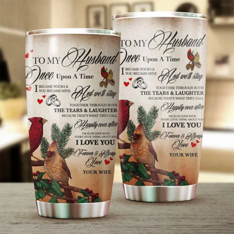Special Gift To My Husband, Cardinal Couple Lovely Tumbler
