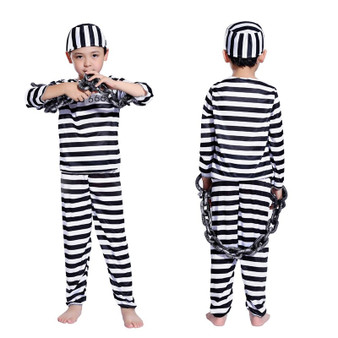 boy striped prisoner costume