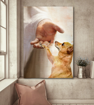 Jesus Take My Hand Chihuahua Poster