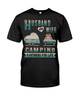 Valentine Day Gift, Husband And Wife Camping T-shirt
