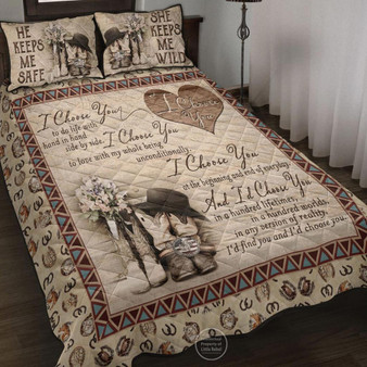 Couple Shoes Love I Choose You Again Meaningful Quote Art Bedding Set Valentine Gift