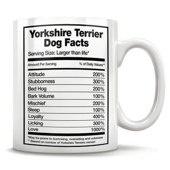 Yorkshire Terrier Dog Facts Mug