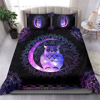 Owl Mandala Galaxy Bedding Set