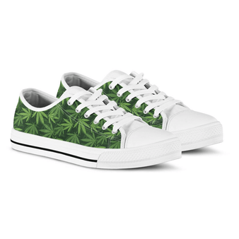 Cannabis, Weed, Marijuana Seamless Low Top Shoes