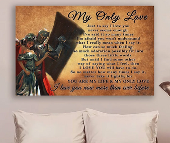 Spartan Couple Meaningful Quote Valentine Gift For My Only Love Poster