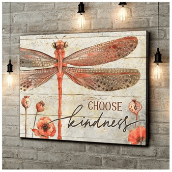 Dragonfly Choose Kindness Quotes, 3D Printed Wall Art Decor Poster