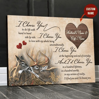 I Choose You Deer Horizontal Poster