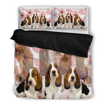 Love Dog Cute Basset Hound Bedding Set