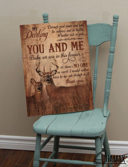 Deer Couple For Darling Meaningful Quote Valentine Gift Poster