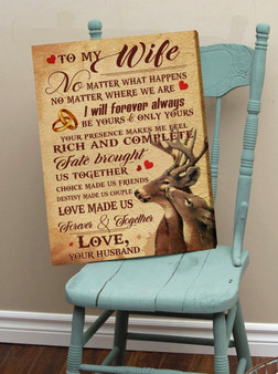 Couple Deer From Husband To Wife Meaningful Quote Valentine Gift Poster