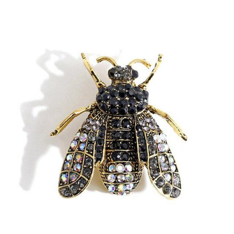 Rhinestone Fly Brooch