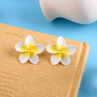 Plumeria Flower Earrings