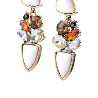Geometric Gemstones Dangle Earrings