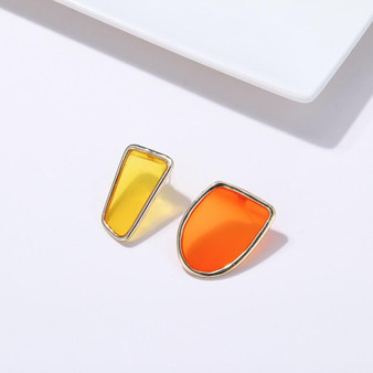 Abstract Shaped Mismatched Drop Earrings