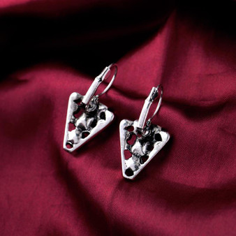 Elegant Art Deco Inspired Geometric Crystal Drop Earrings
