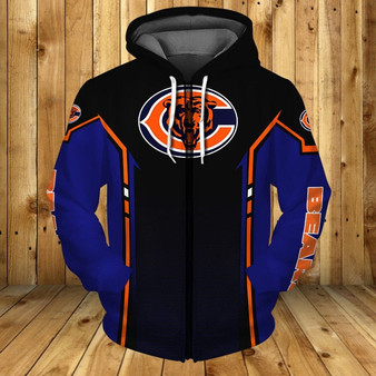 Chicago Bears Casual Zipper Hoodie