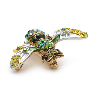 Bee Brooch With Rhinestones