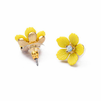 Cute Yellow Flower Stud Earrings