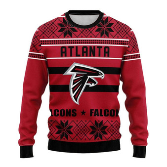 Atlanta Falcons Snowflake Christmas Pullover