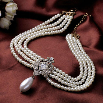 Elegant Multilayer Pearl Necklace