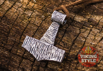 Mjölnir Pendant - Stripe, 925 Silver