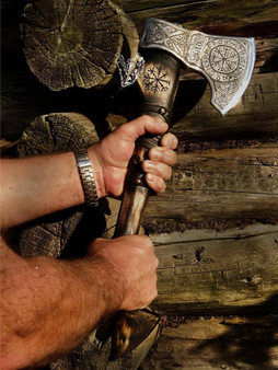 Aegishjalmr Viking Axe with custom sheath