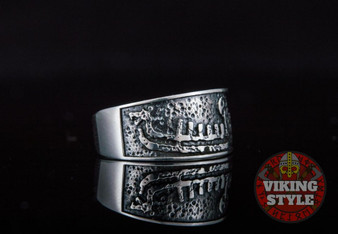 Viking Ship Ring - Drakkar, 925 Silver